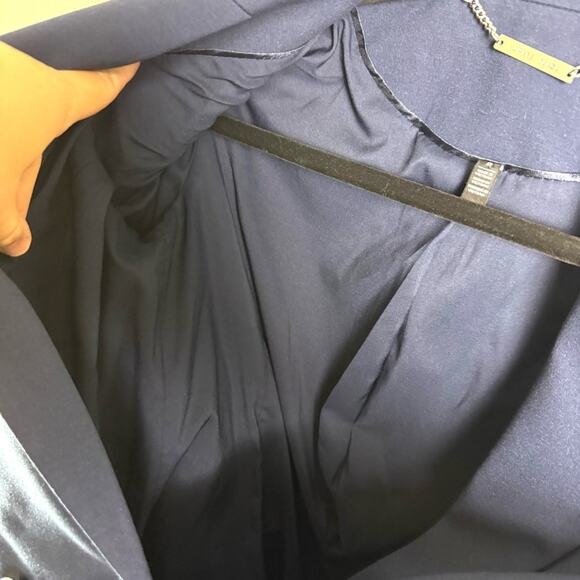 White House Black Market Navy Blue Military Button Blazer Jacket 0 570277166 - Picture 6 of 16